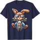 Osterhase Hase Motorrad Motorrad Biker T-Shirt - T-Shirt | Navy