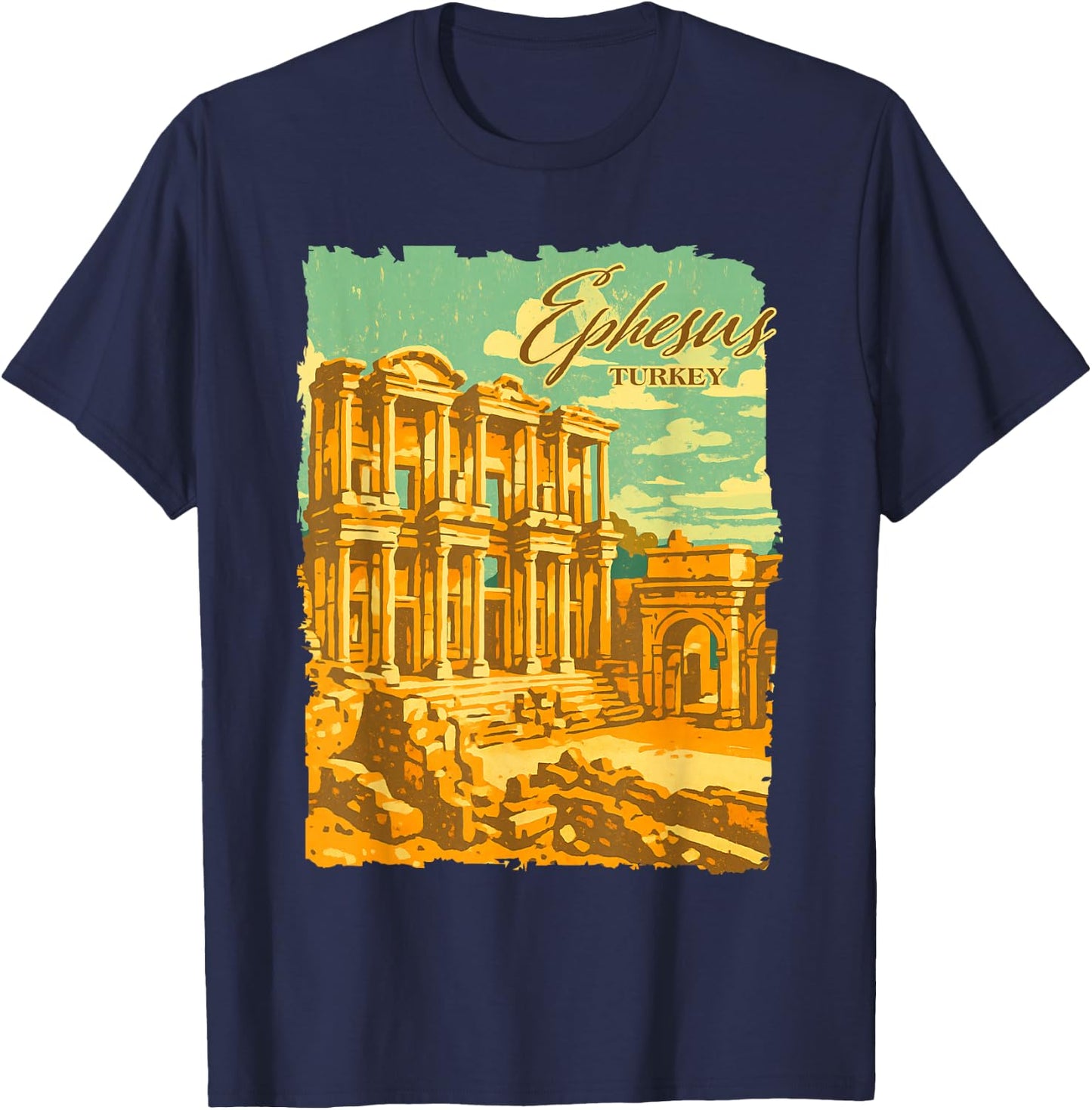 Ephesus Turkey Traveling Trip Meet Me In Ephesus Souvenir T-Shirt - T-Shirt | Navy