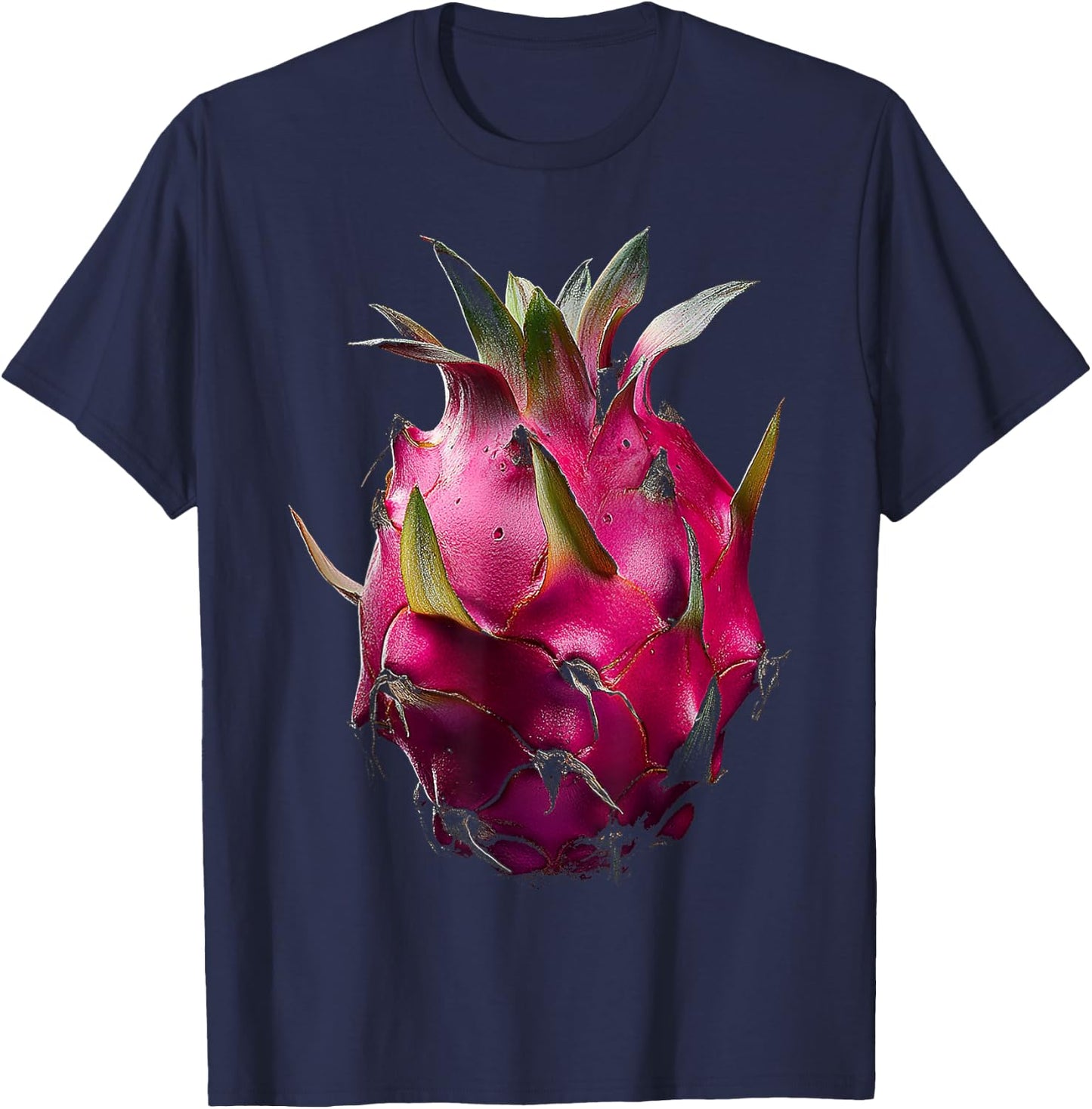 Dragon Fruit Motif Artwork Dragon T-Shirt - T-Shirt | Navy