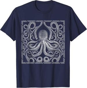 Octopus Ocean Zoology Teuthology Biologists Sailing T-Shirt - T-Shirt | Navy