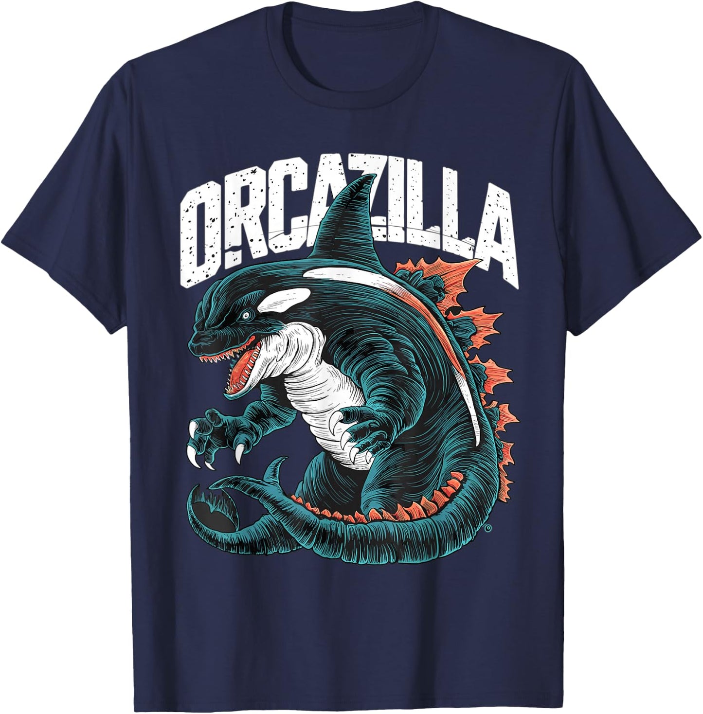 Funny Orca Orcazilla T-Shirt - T-Shirt | Navy