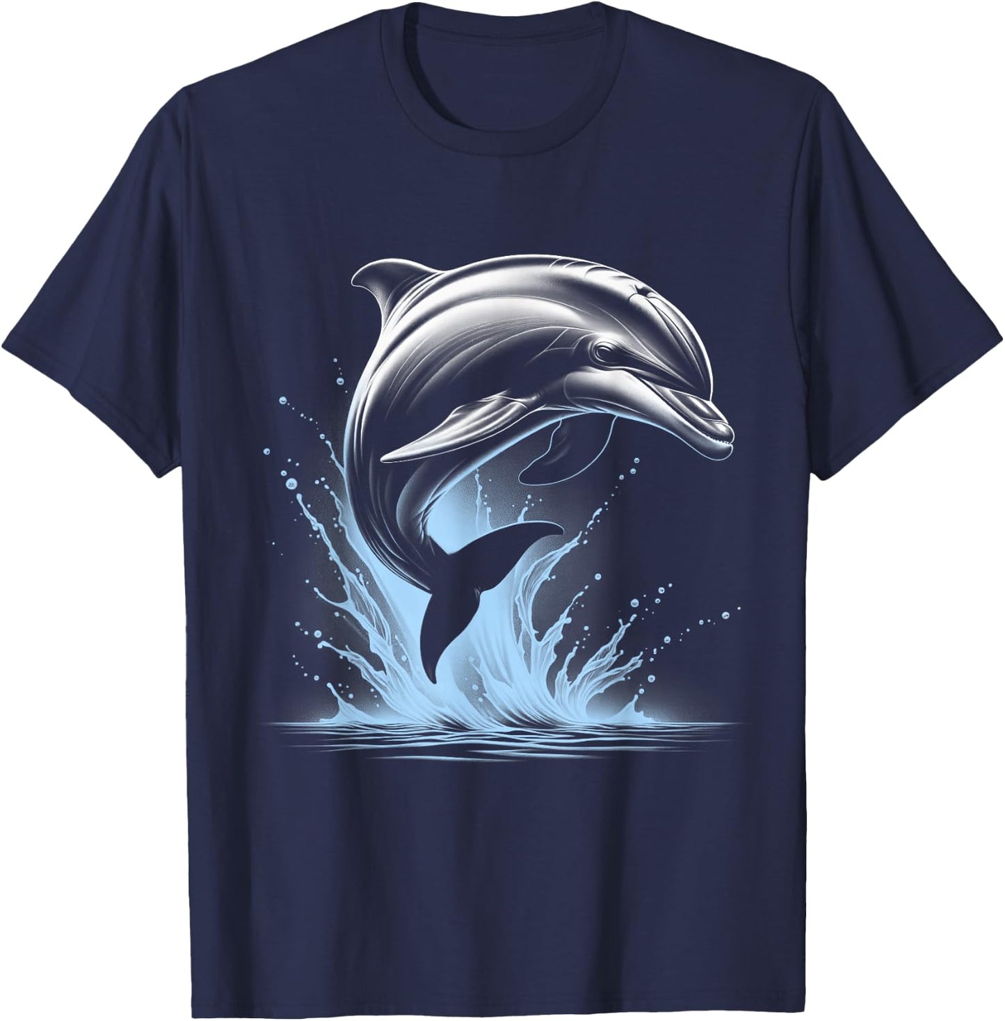 MyAnimal - Delfin im Sprung , Damen, Schwarz, S T-Shirt - T-Shirt | Navy