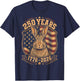 250th Anniversary USA 2026 American Flag Patriotic Rabbit T-Shirt - T-Shirt | Navy