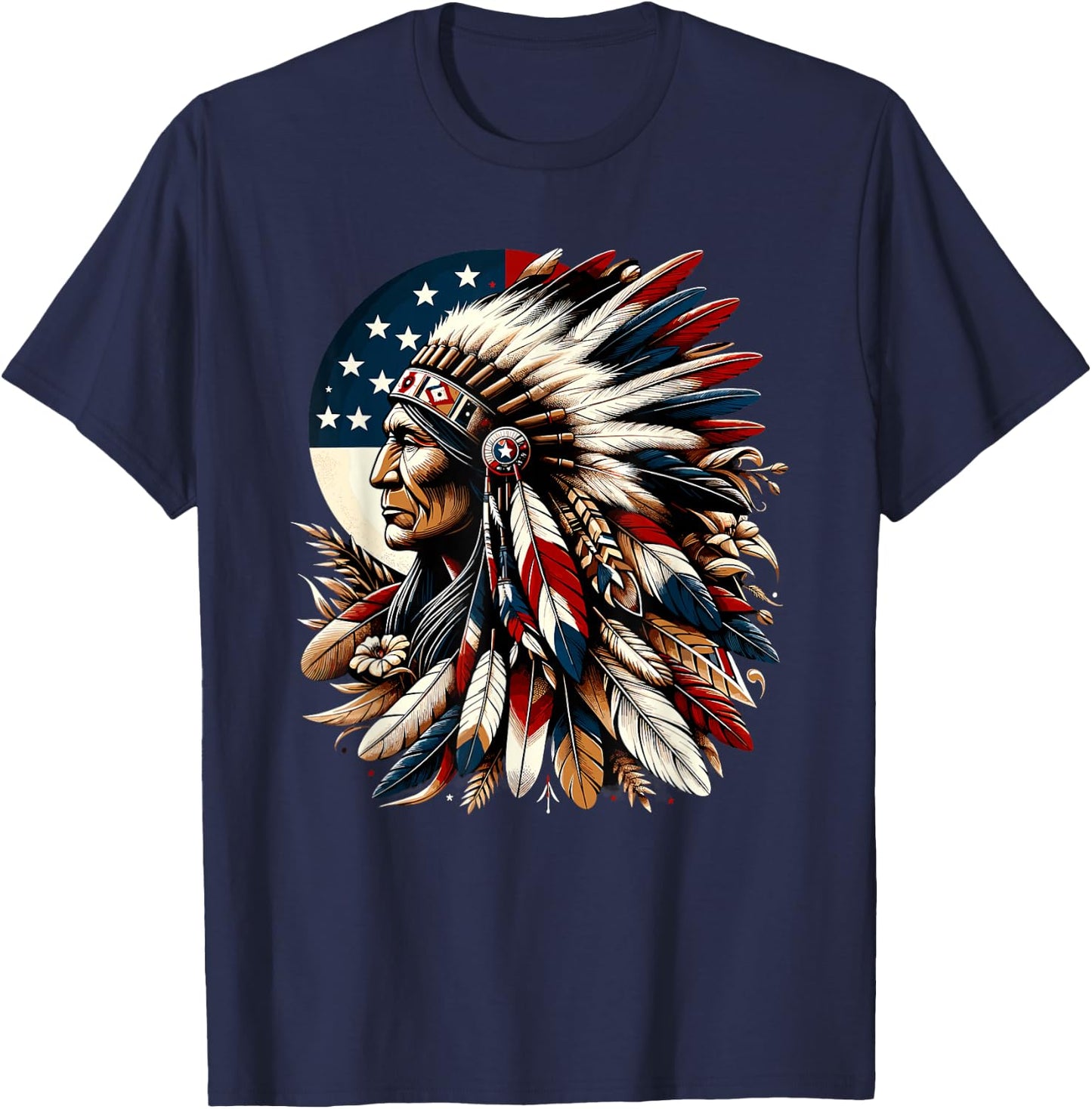 Indian Flag Indian American , Black, S T-Shirt - T-Shirt | Navy