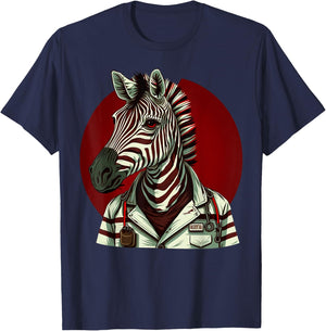 Medical Nursing Zebra on Nurse Zebra T-Shirt - T-Shirt | Navy