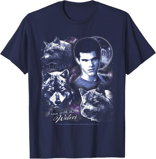Twilight I Run with the Wolves Jacob Werewolf Retro Movie T-Shirt - T-Shirt | Navy