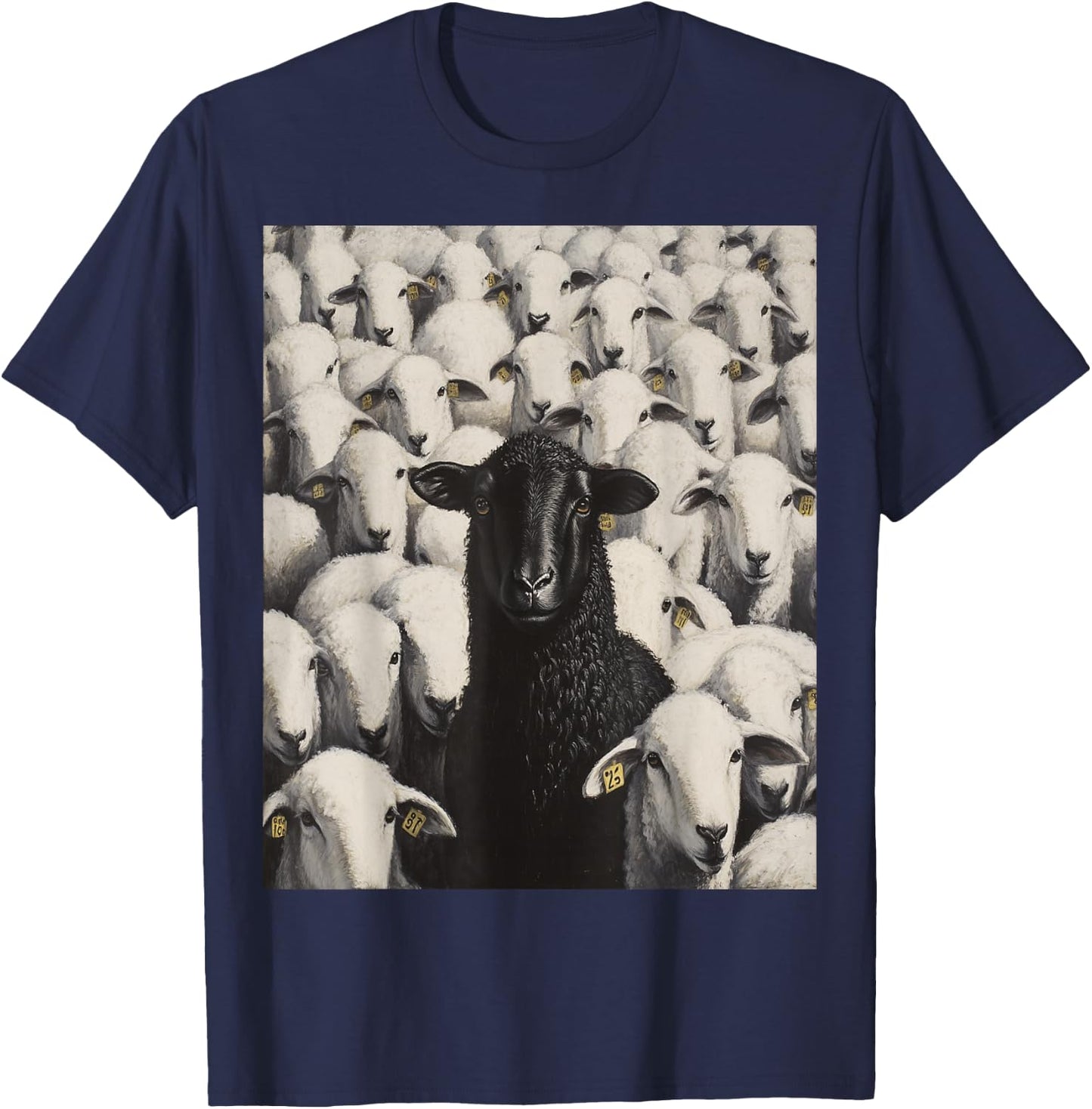 White Sheep Black T-Shirt - T-Shirt | Navy