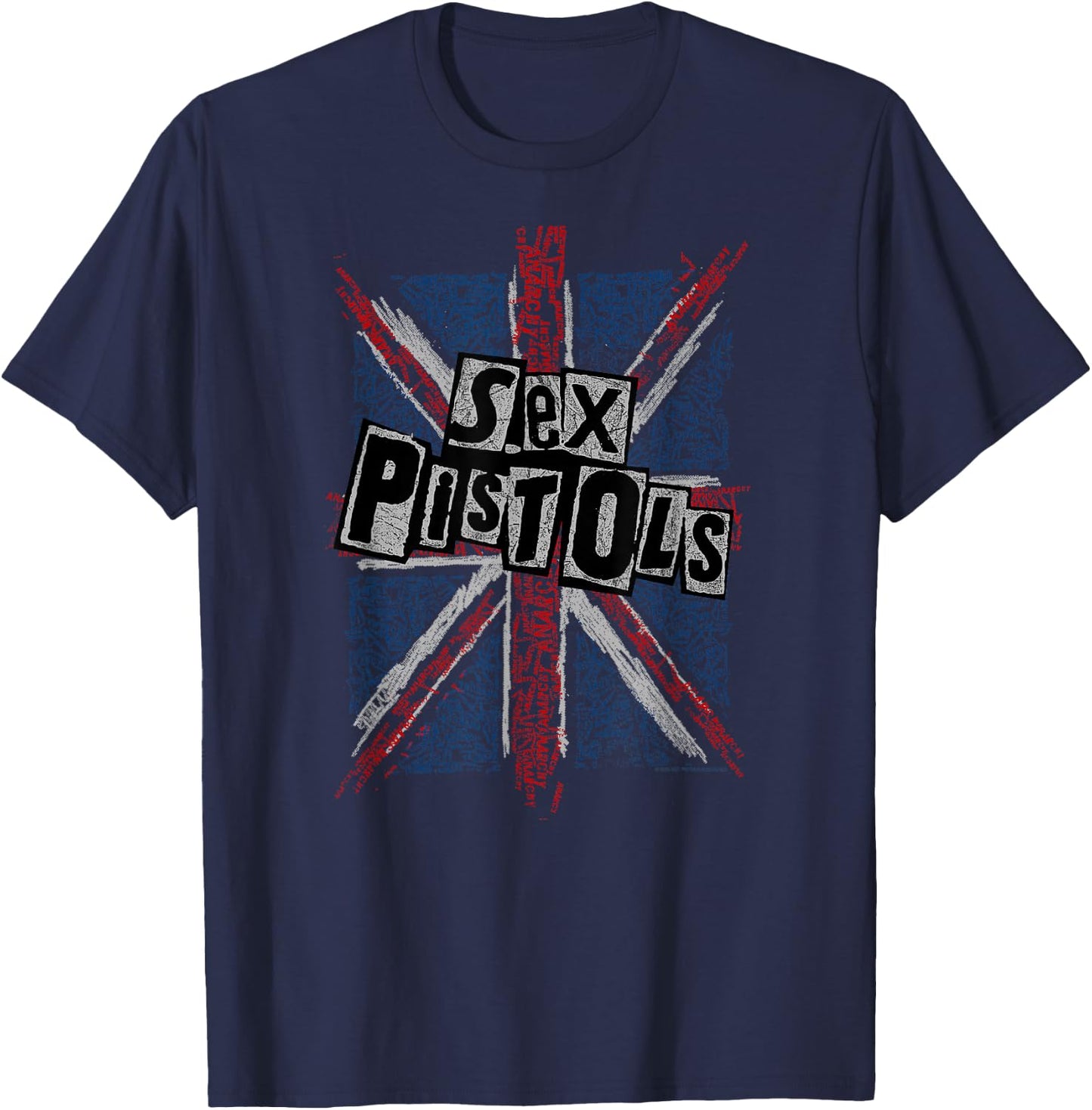 Sex Pistols Anarchy Flag Rock Music Band , black T-Shirt - T-Shirt | Navy
