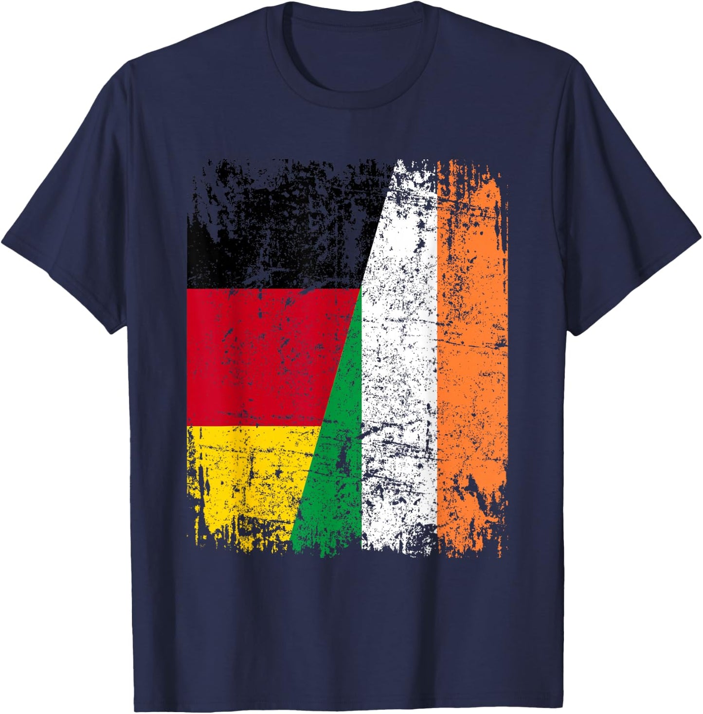 IRLAND DEUTSCHLAND Flagge | Damen Herren Kinder | Irland T-Shirt - T-Shirt | Navy