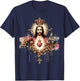 Sacred Heart of Jesus Catholic Devotion Faith T-Shirt - T-Shirt | Navy