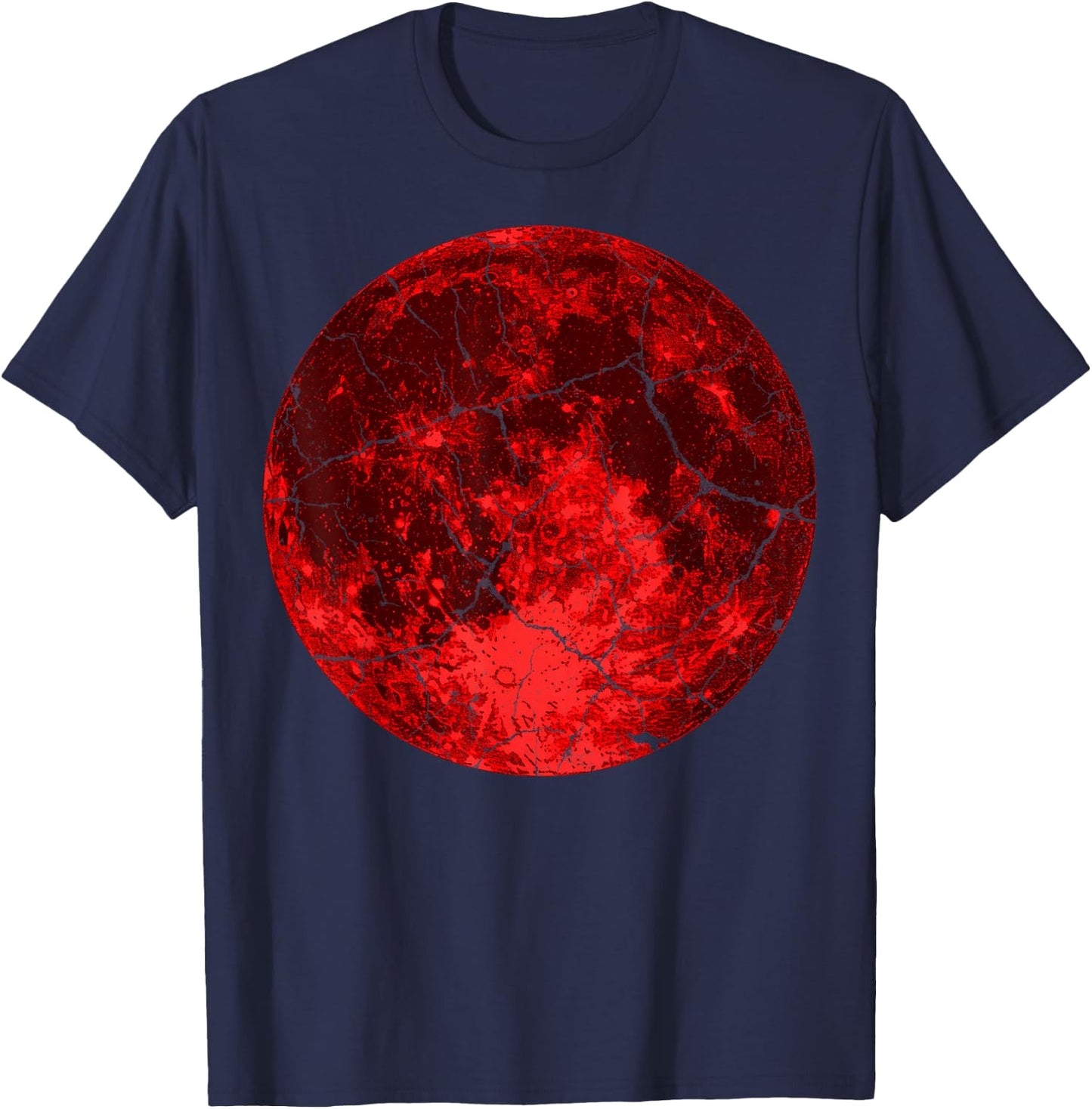 Last Minute Halloween Party Spooky Costume Red Blood Moon T-Shirt - T-Shirt | Navy