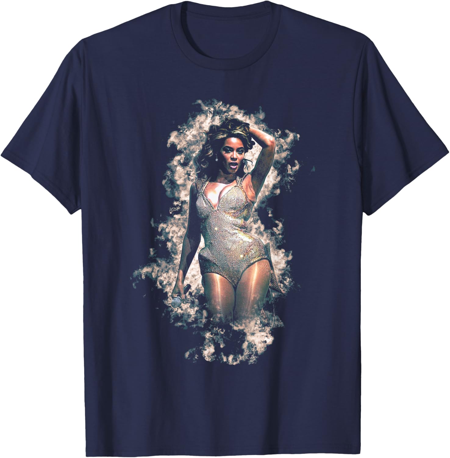 Silver Dress Beyonce 2009 , Black, S T-Shirt - T-Shirt | Navy