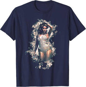 Silver Dress Beyonce 2009 , Black, S T-Shirt - T-Shirt | Navy
