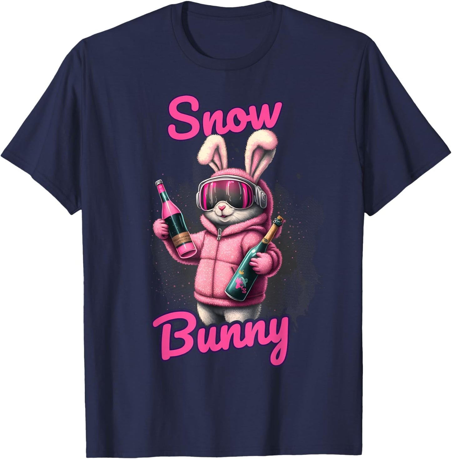Skiing Snow Bunny | Après-ski T-Shirt - T-Shirt | Navy