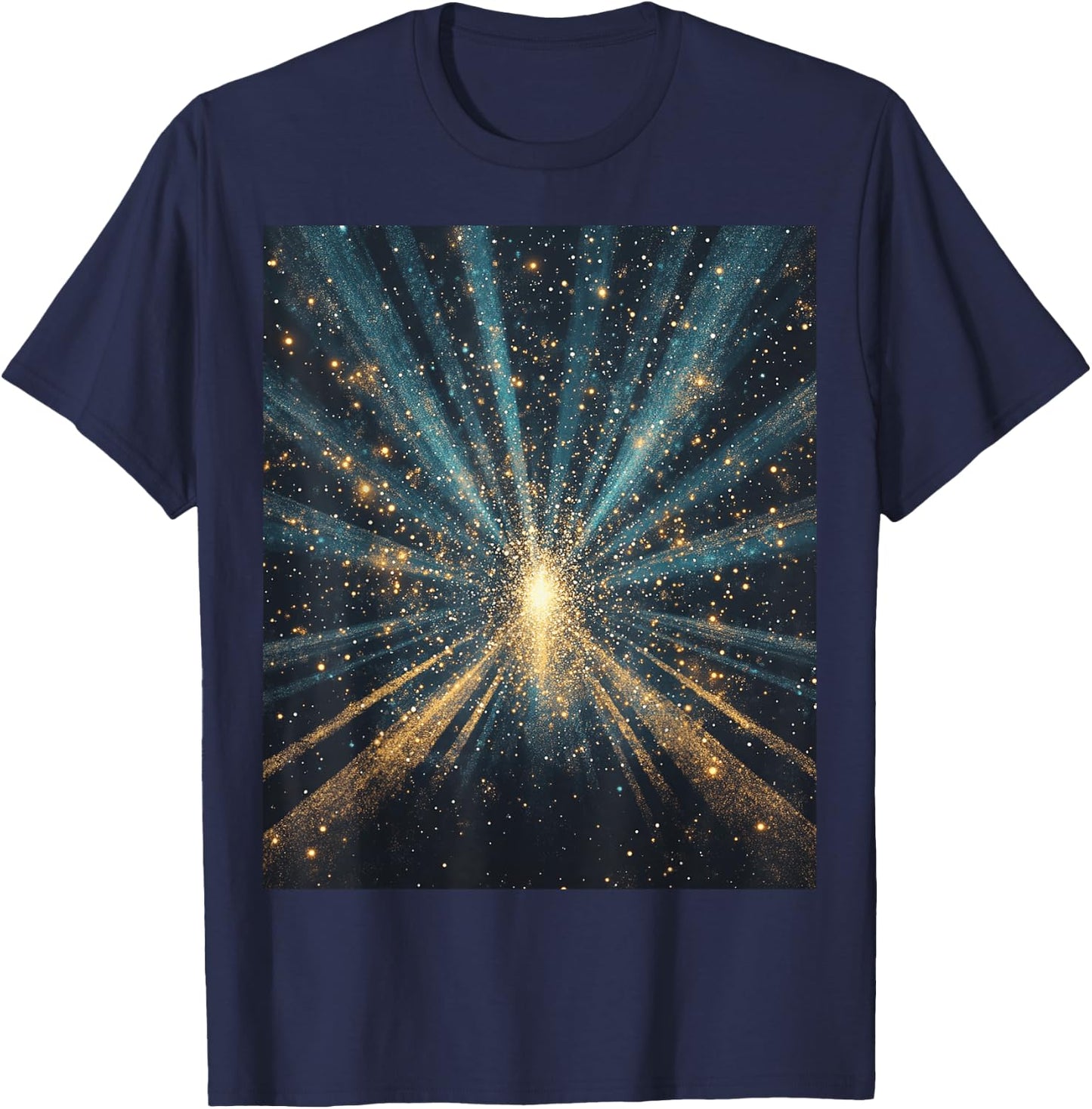 Cosmic Explosion Stars for Space Enthusiasts T-Shirt - T-Shirt | Navy