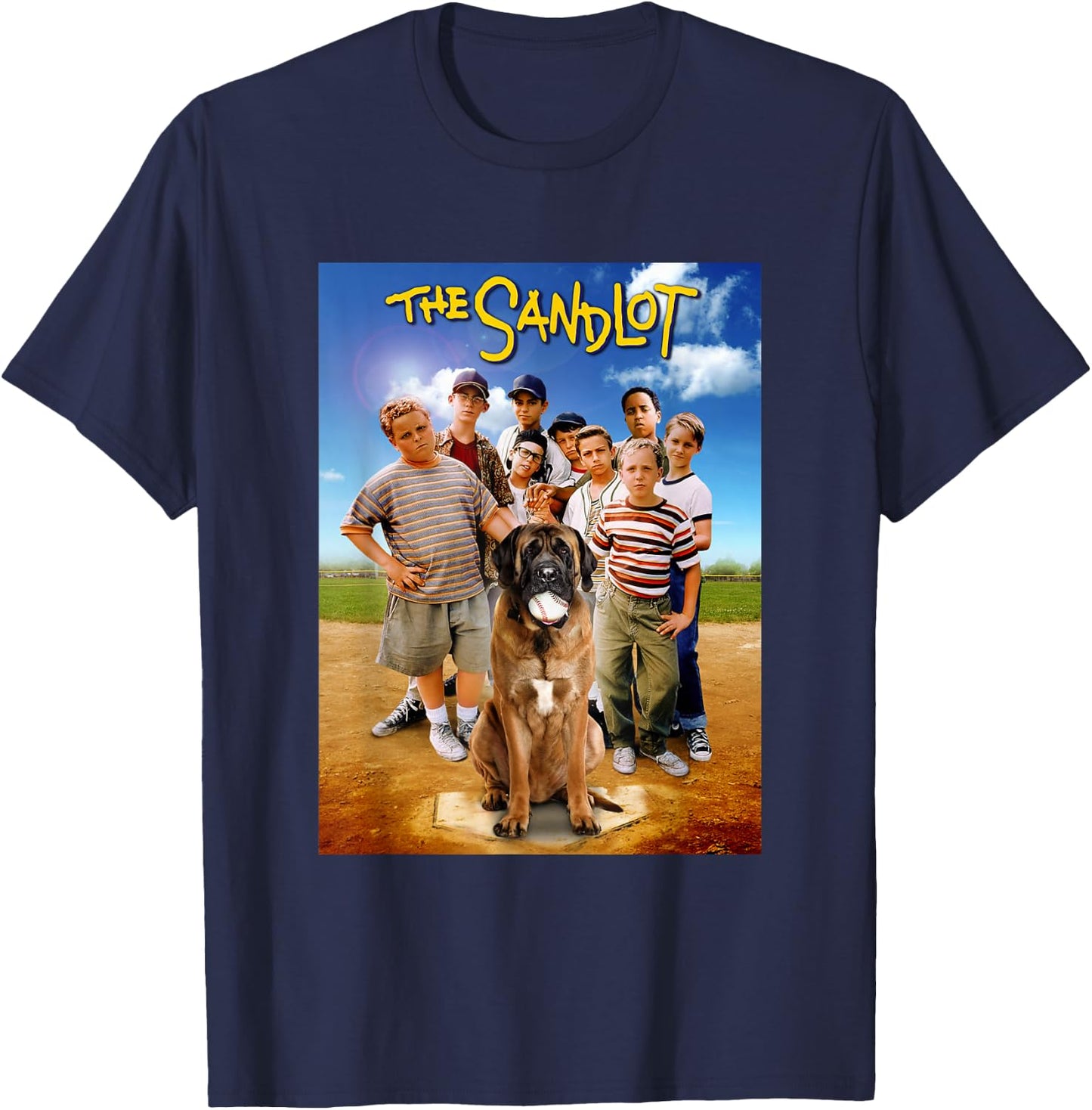 The Sandlot Baseball Field Group Dog Poster T-Shirt - T-Shirt | Navy