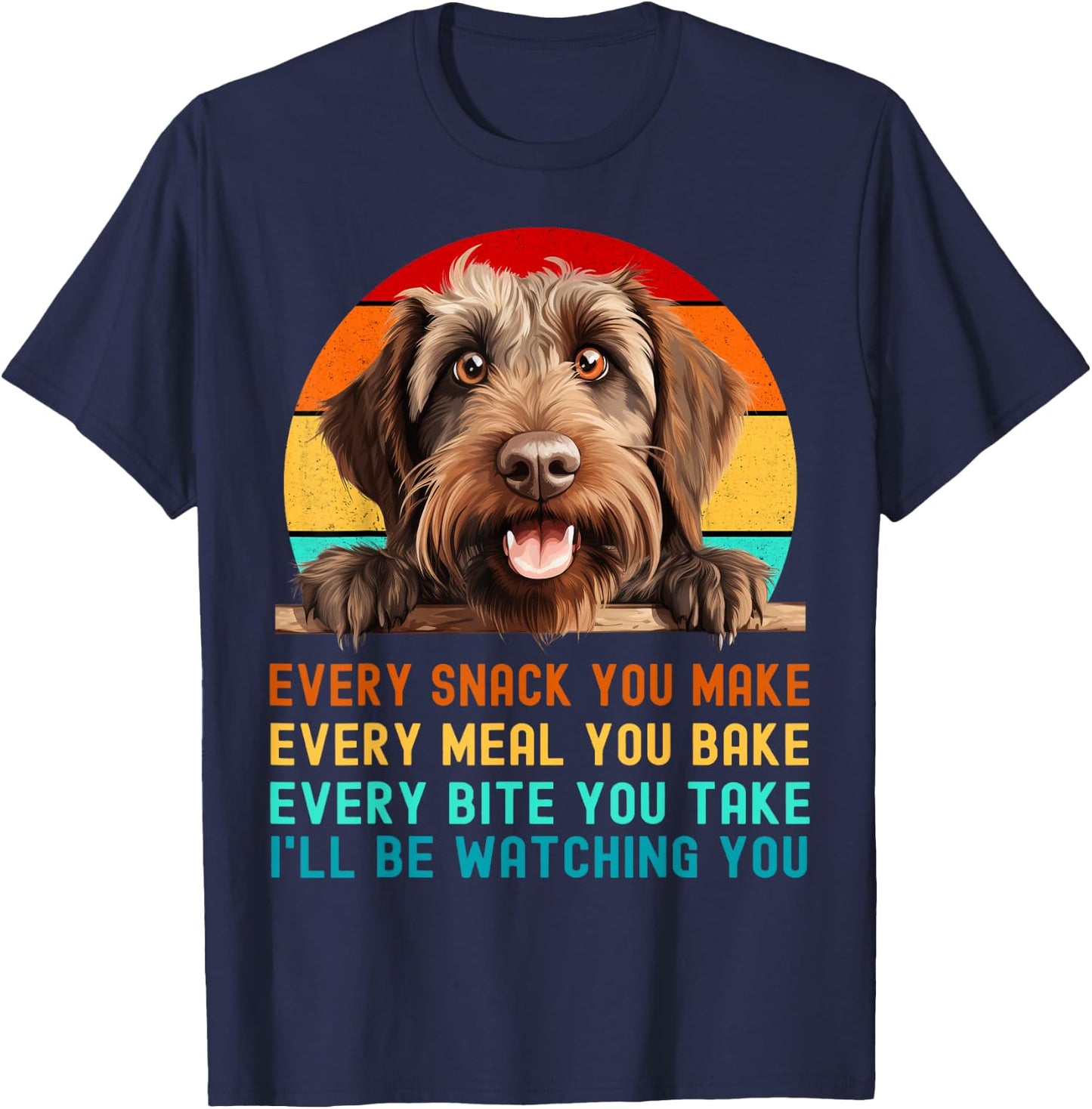 Funny Wirehaired Pointing Griffon Dog Presents and Appparel Women Kids T-Shirt - T-Shirt | Navy