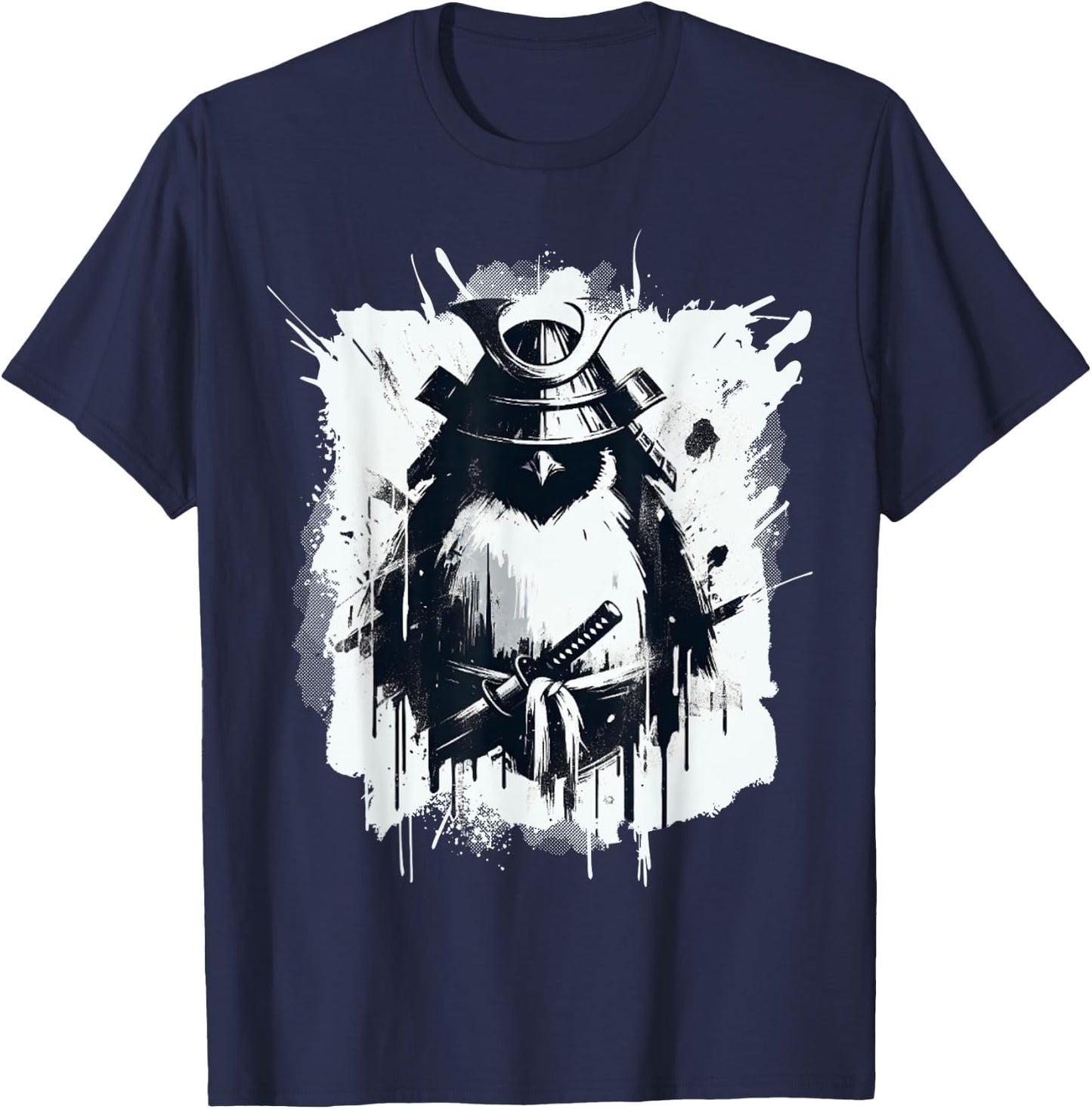 Penguin Ninja Samurai Costume Japanese Outfit T-Shirt - T-Shirt | Navy