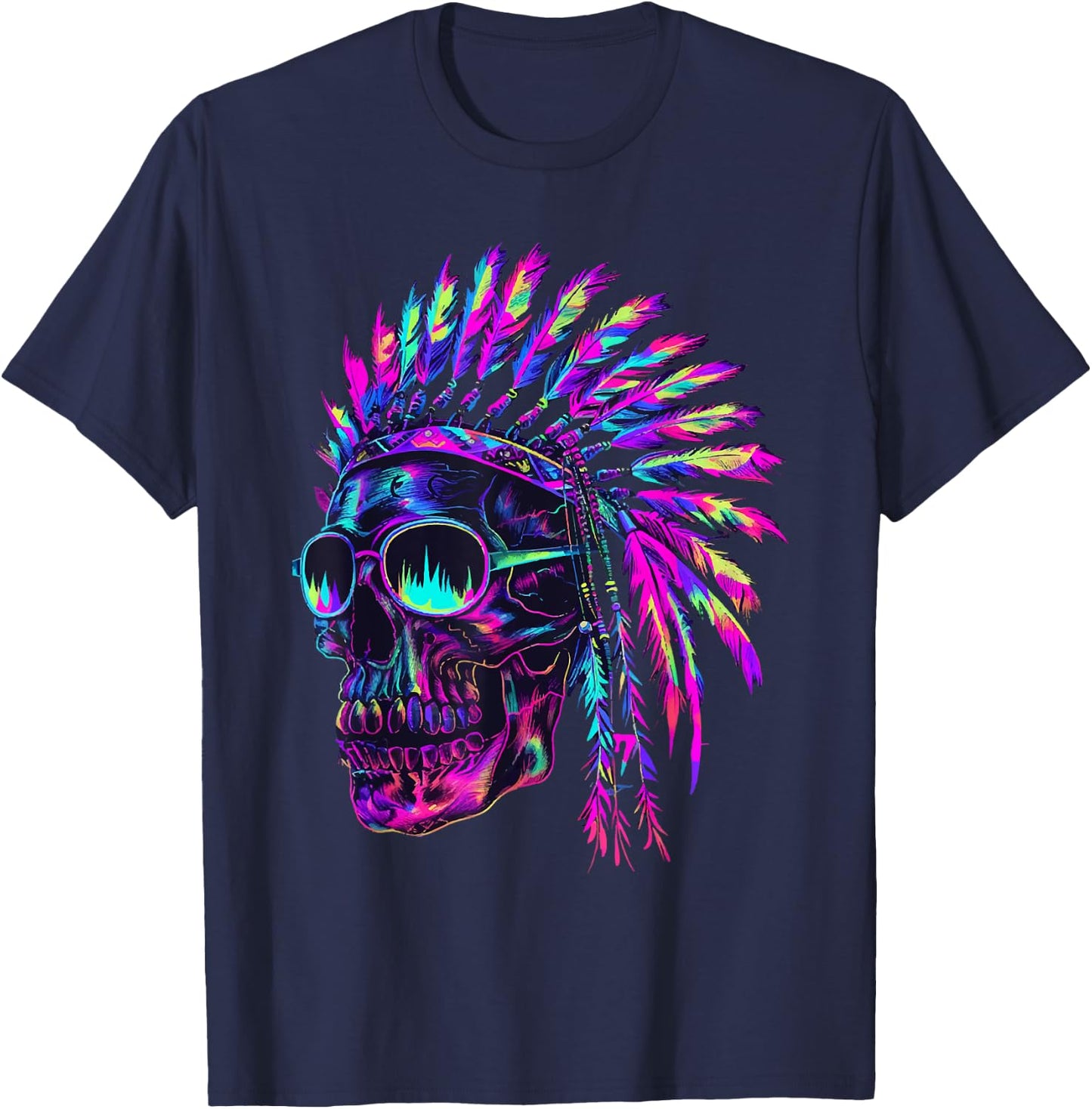 Indian Head Jewellery - Indian Gift , Black, S T-Shirt - T-Shirt | Navy