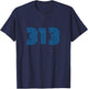 Detroit 313 Area Code Retro T-Shirt - T-Shirt | Navy