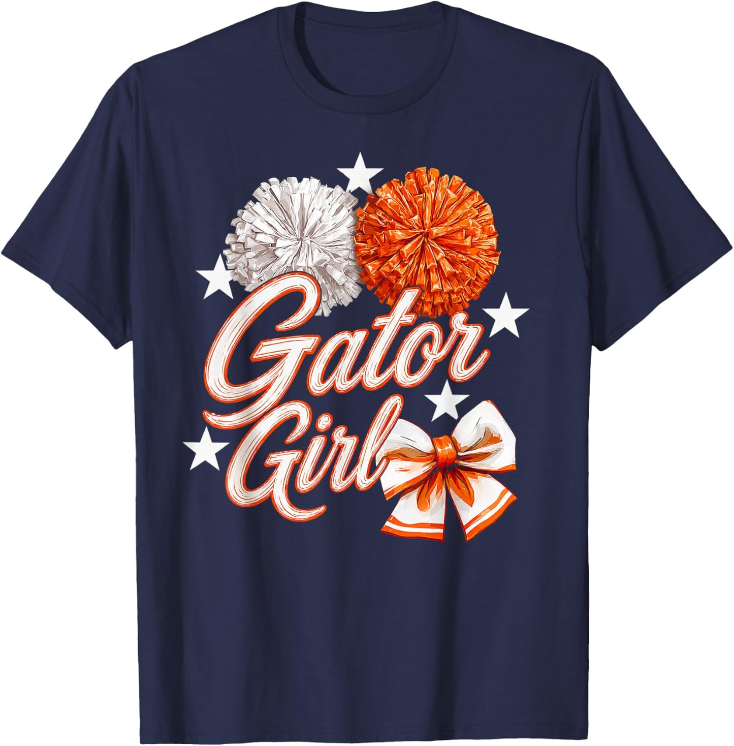 Gator Girl High School Sports Fan Team Spirit Mascot T-Shirt - T-Shirt | Navy