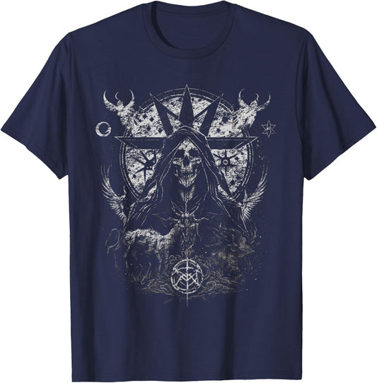 Gothic Aesthetic Occult Unholy Grunge Emo Punk Satanic T-Shirt - T-Shirt | Navy
