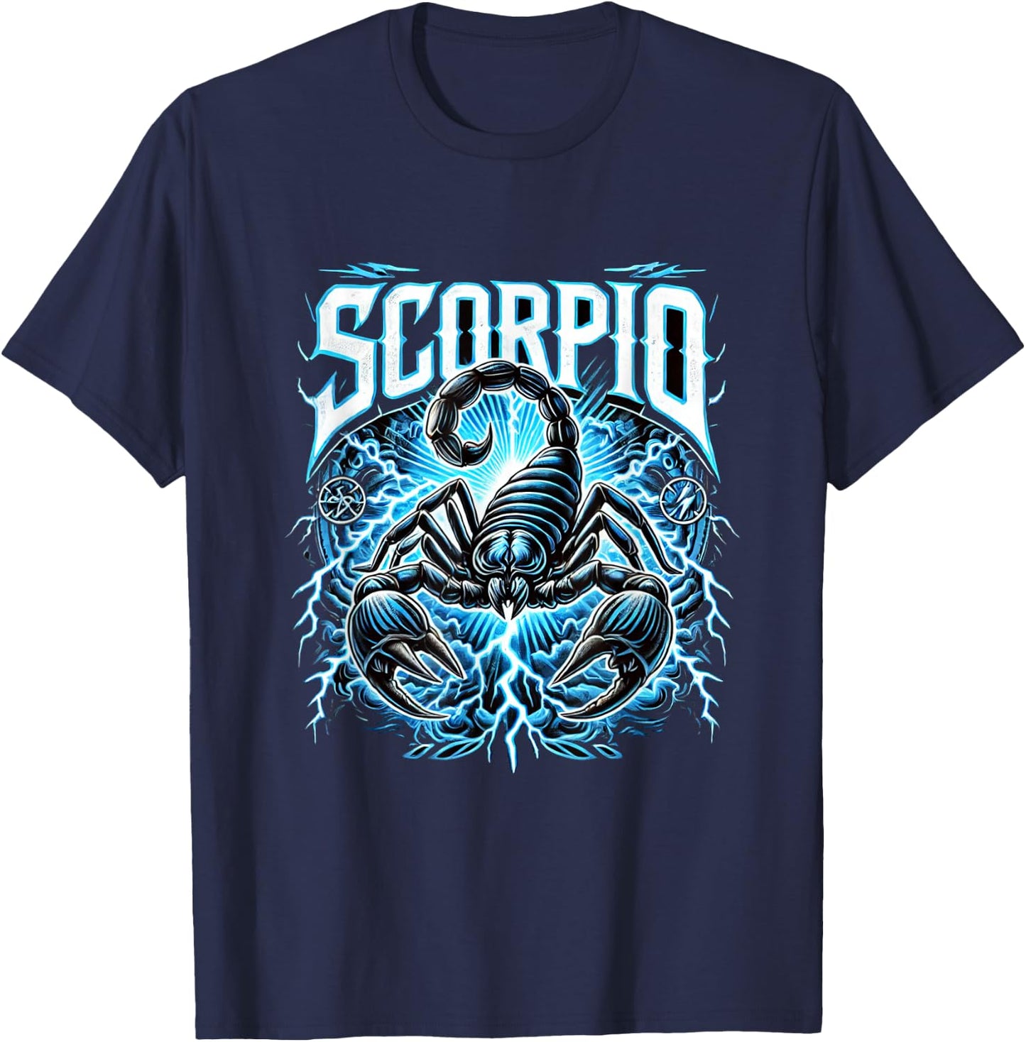 Scorpio Heavy Metal Zodiac T-Shirt - T-Shirt | Navy