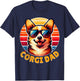 Corgi Dad Father Day Gift Lovers Funny Men T-Shirt - T-Shirt | Navy