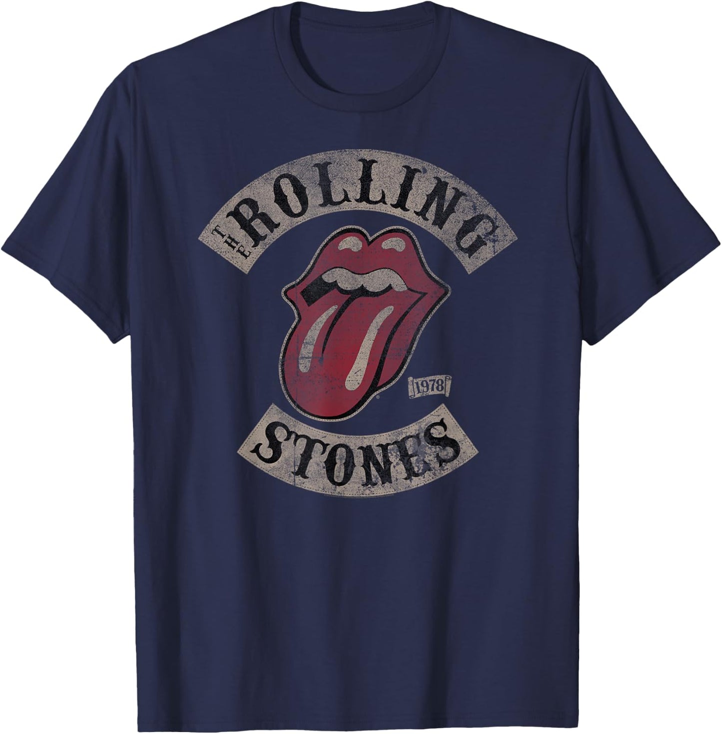 Official The Rolling Stones Tour 78 Rock Music Band T-Shirt - T-Shirt | Navy