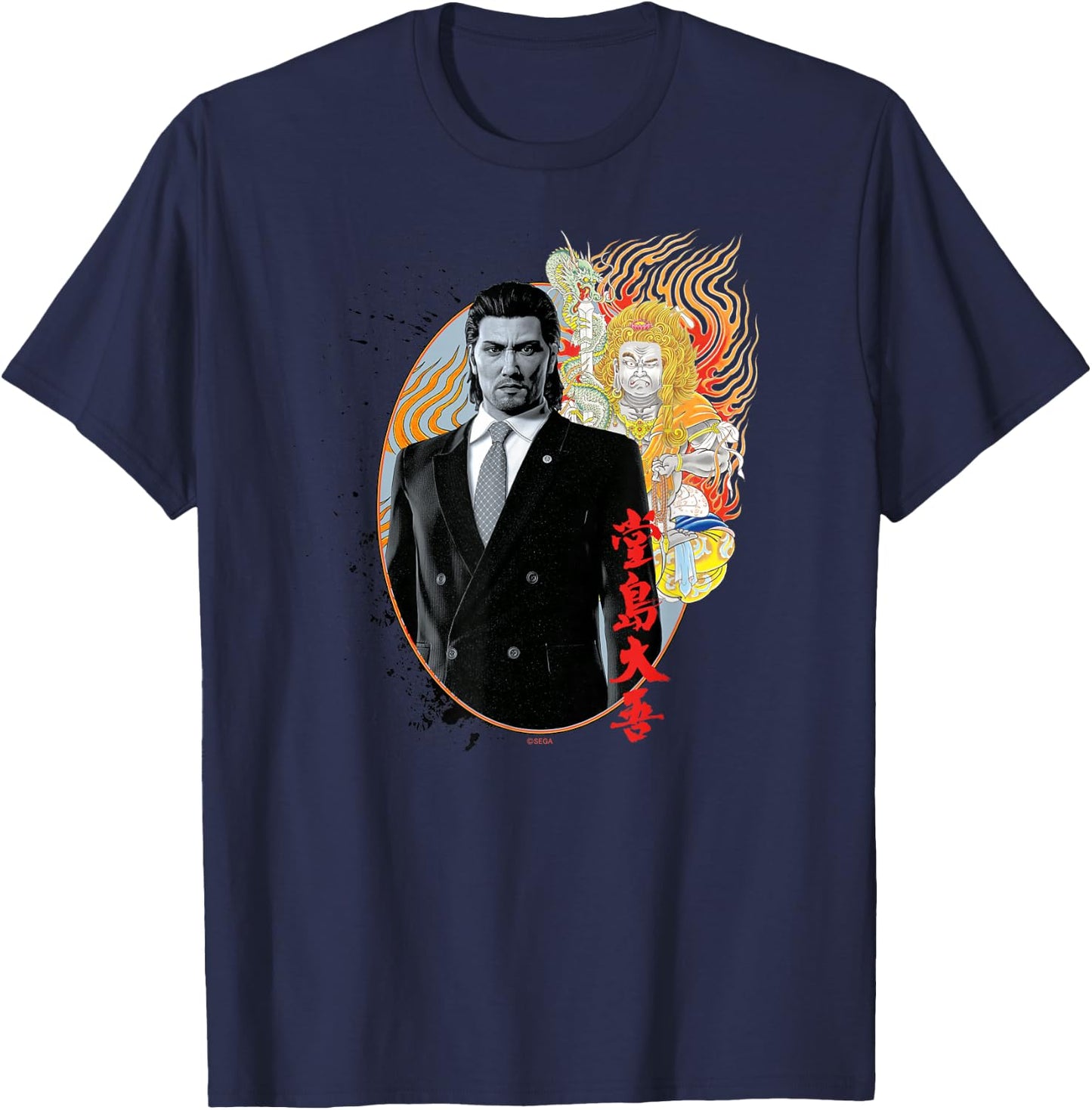 SEGA Like a Dragon & Yakuza Daigo Dojima T-Shirt - T-Shirt | Navy