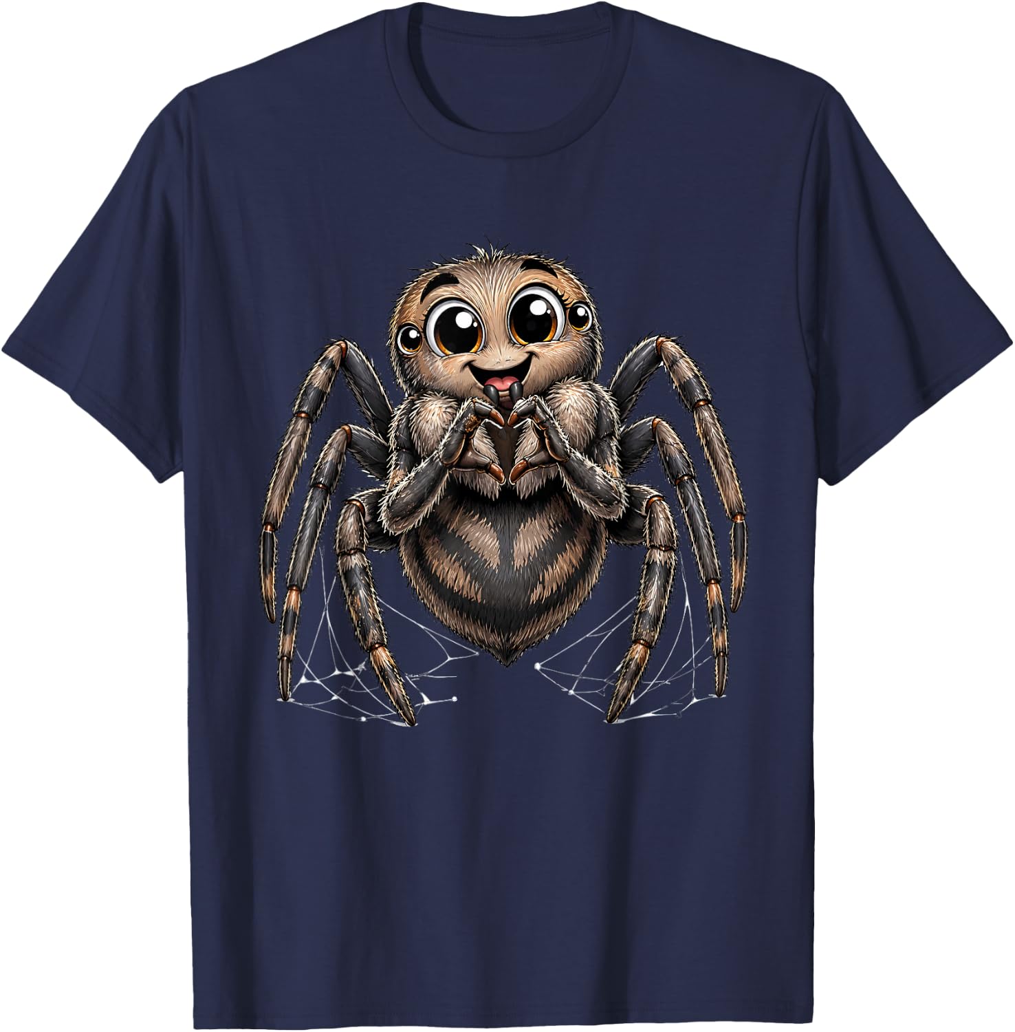 Spider with Heart | Cute Little Spider Heart Symbol T-Shirt - T-Shirt | Navy
