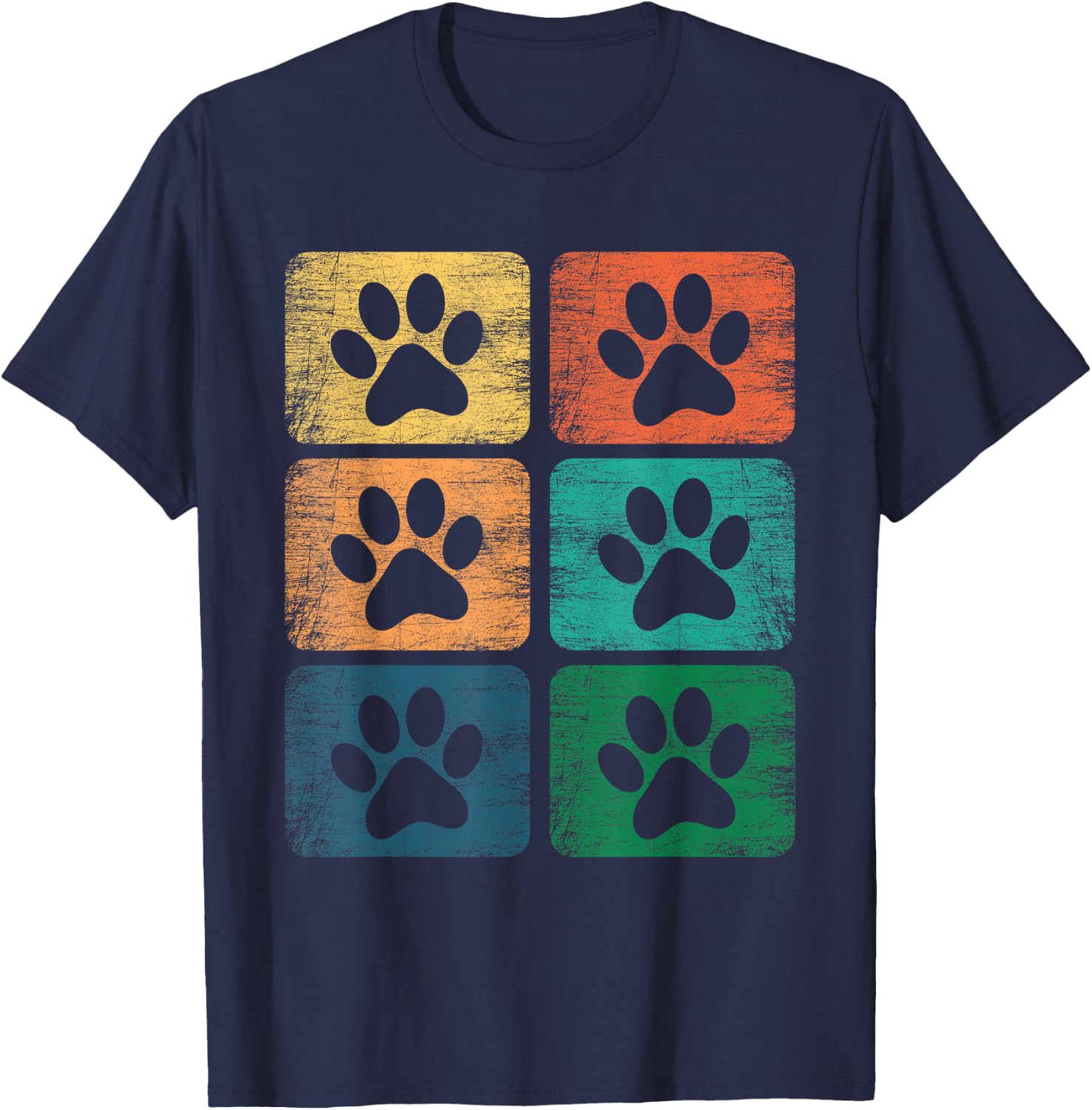 Hunde Hundepfote Hundebesitzer Hundeliebhaber Pfote T-Shirt - T-Shirt | Navy