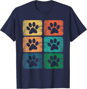Hunde Hundepfote Hundebesitzer Hundeliebhaber Pfote T-Shirt - T-Shirt | Navy