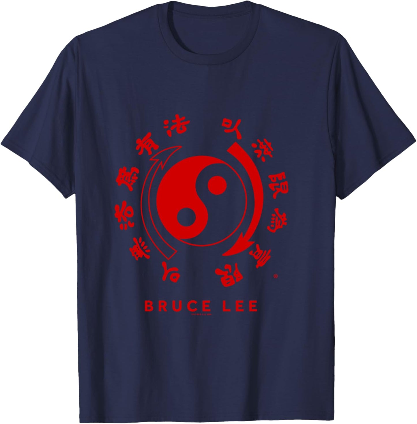 Bruce Lee Jeet Kune Do Red Emblem T-Shirt - T-Shirt | Navy