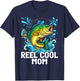 Reel Cool Mom Fishing Mom Birthday Vintage T-Shirt - T-Shirt | Navy