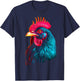Chicken Animal Motif Illustration Chicken T-Shirt - T-Shirt | Navy
