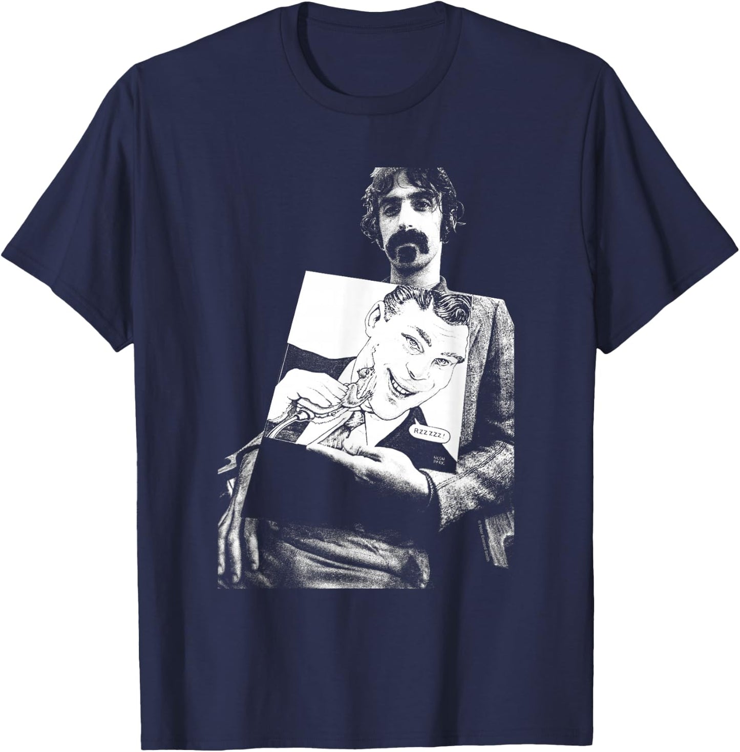 Frank Zappa Weasels Ripped My Flesh Record by Everard Smith T-Shirt - T-Shirt | Navy