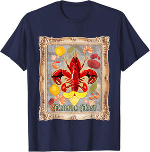 Crawfish Boil Cool Fleur De Feast Cajun Food T-Shirt - T-Shirt | Navy