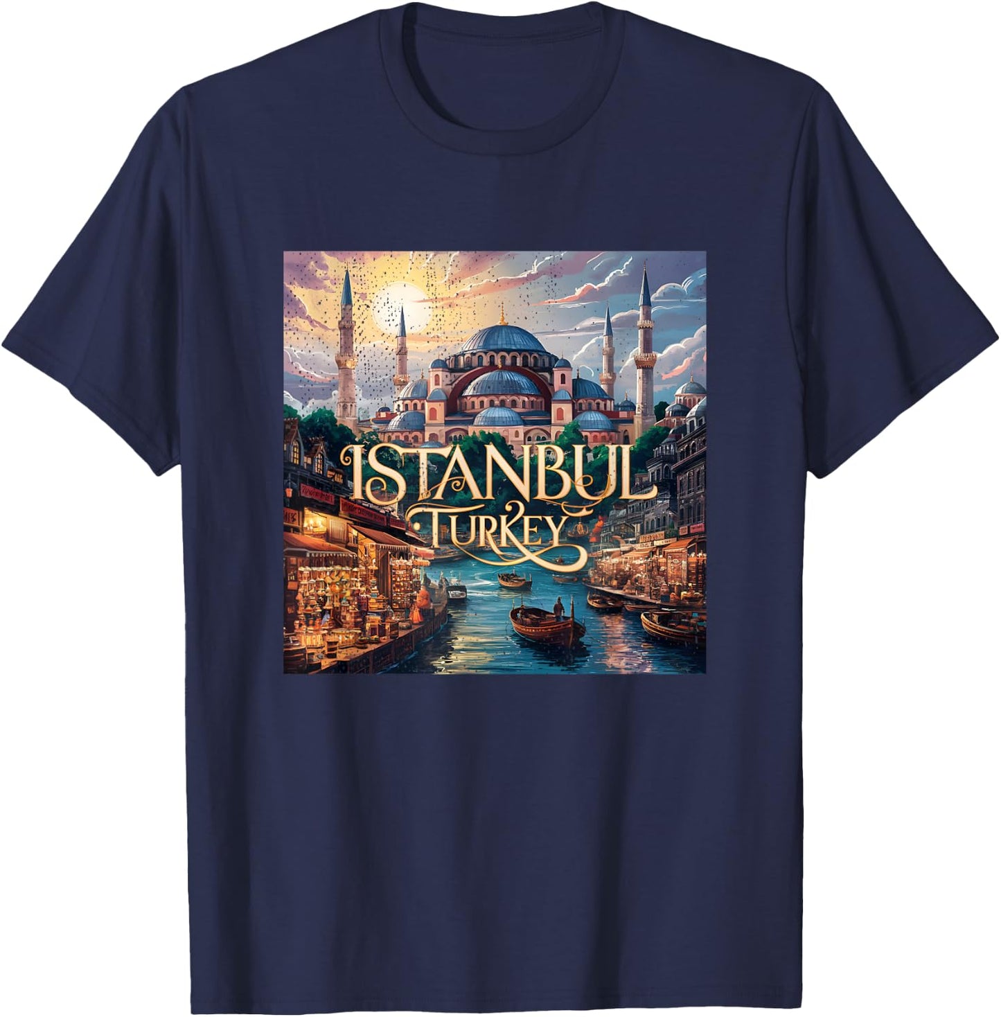 Vintage Istanbul Turquie T-Shirt - T-Shirt | Navy