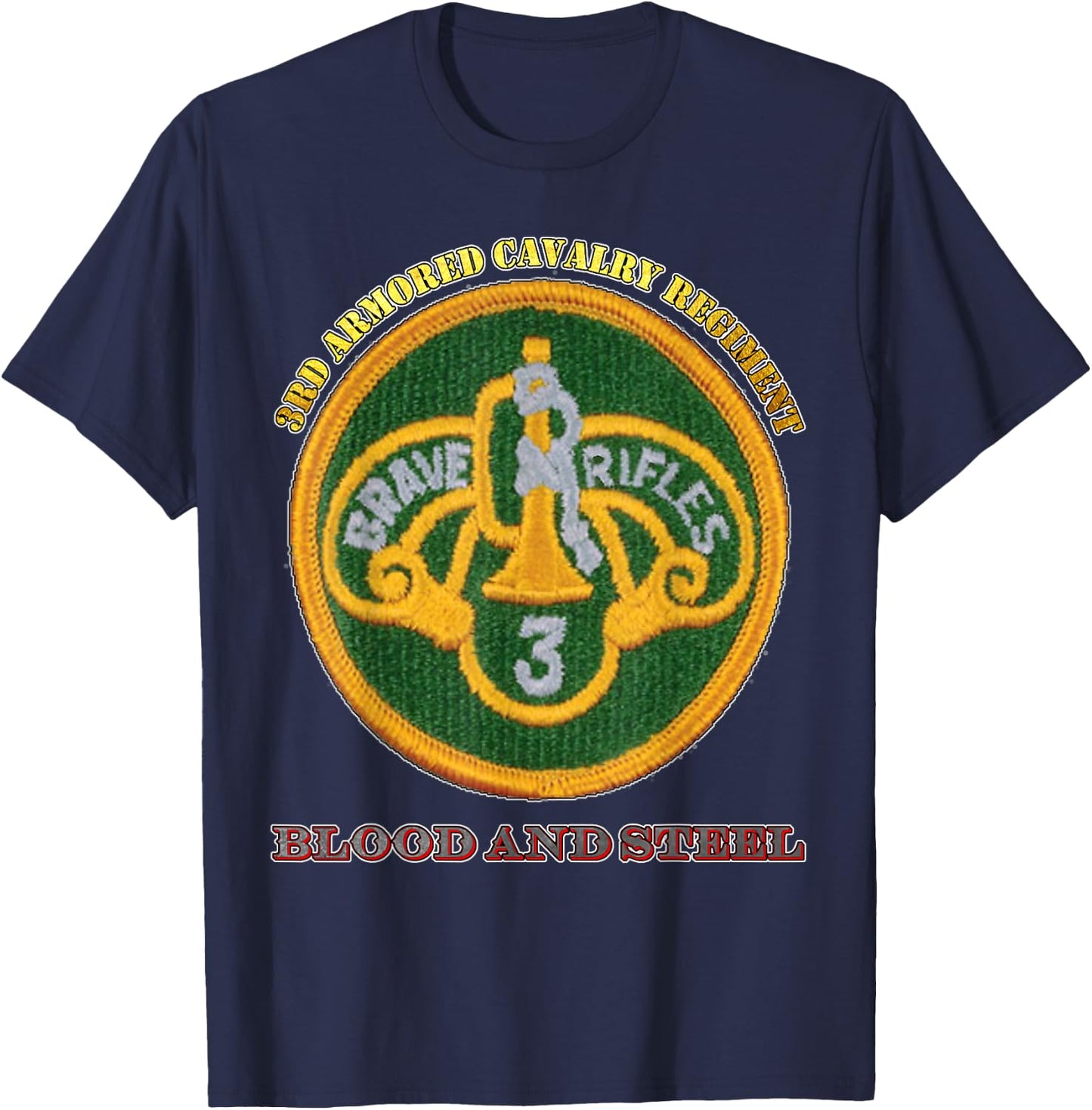 3rd Armored Cavalry Regiment - for Army 3rd ACR vets design T-Shirt - T-Shirt | Navy