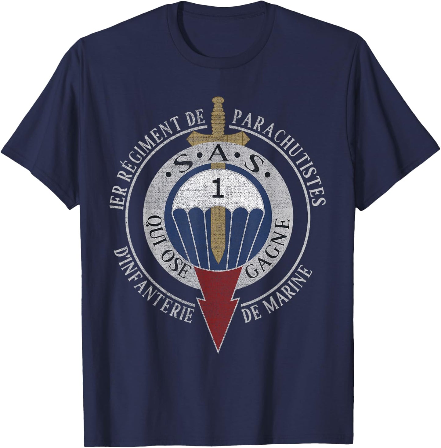 Special Force Military Paratrooper RDIMa 1st Infantry T-Shirt - T-Shirt | Navy