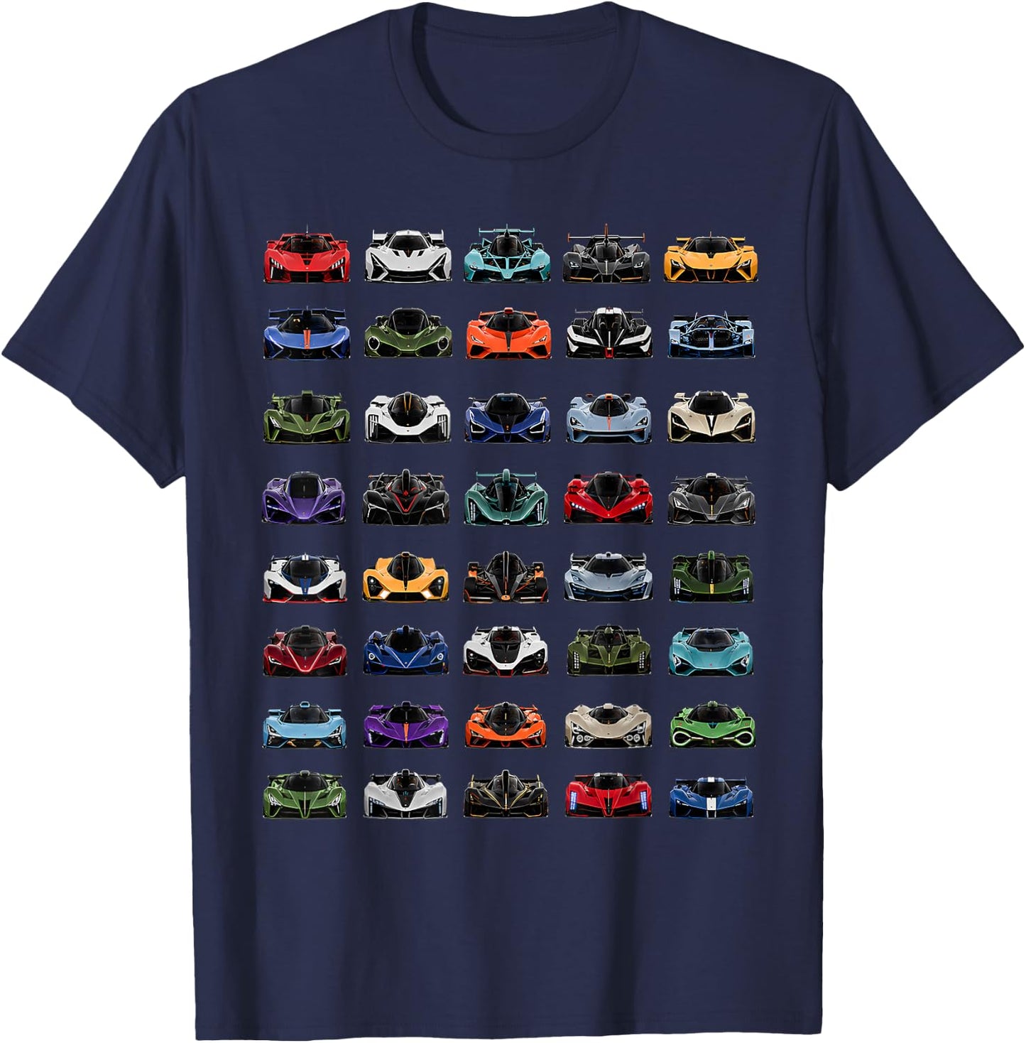 Exotic Hypercar Collection Supercar Racing Design T-Shirt - T-Shirt | Navy