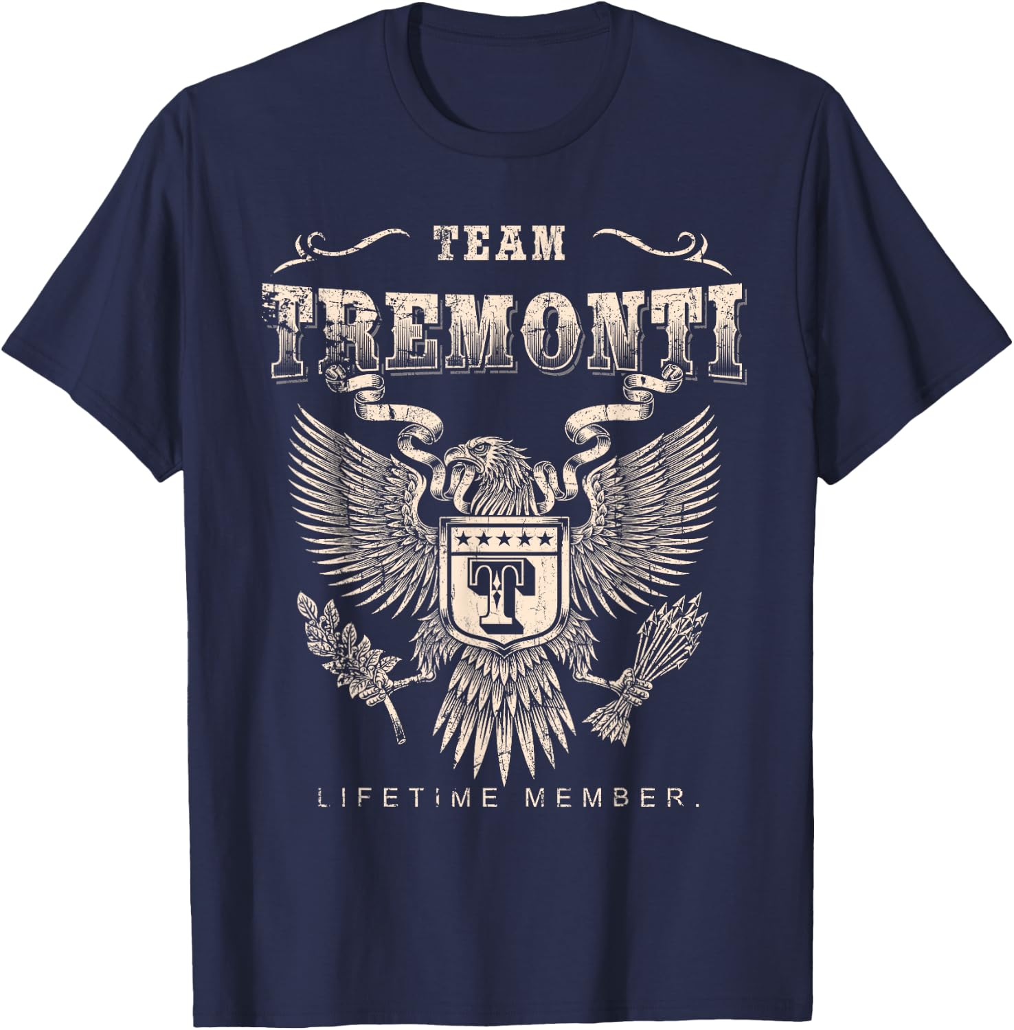 Lifetime member of the Tremonti team - Name Tremonti , Black, S T-Shirt - T-Shirt | Navy