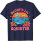 Playful Daddy's Lil Squirter Blue Whale Design T-Shirt - T-Shirt | Navy