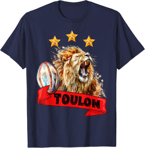 Rugby Toulon Triple Champion Lion Supporter Var Man Child , Black, S T-Shirt - T-Shirt | Navy