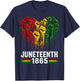 Juneteenth June 19th 1865 Freedom Melanin T-Shirt - T-Shirt | Navy