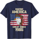 Making America Great Since 1985 Distressed Birthday T-Shirt - T-Shirt | Navy