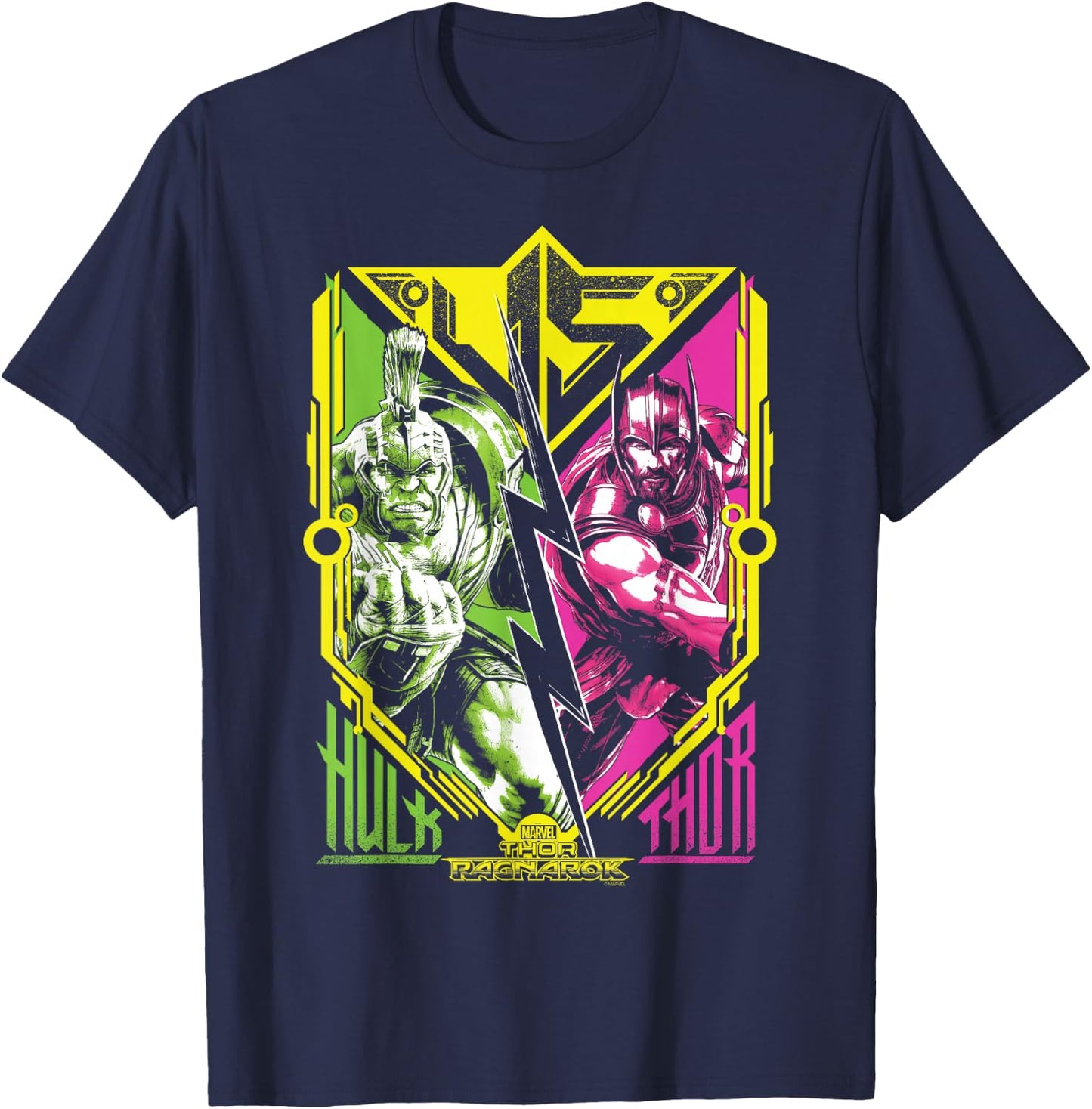 Marvel Thor Ragnarok Thor VS Hulk T-Shirt - T-Shirt | Navy