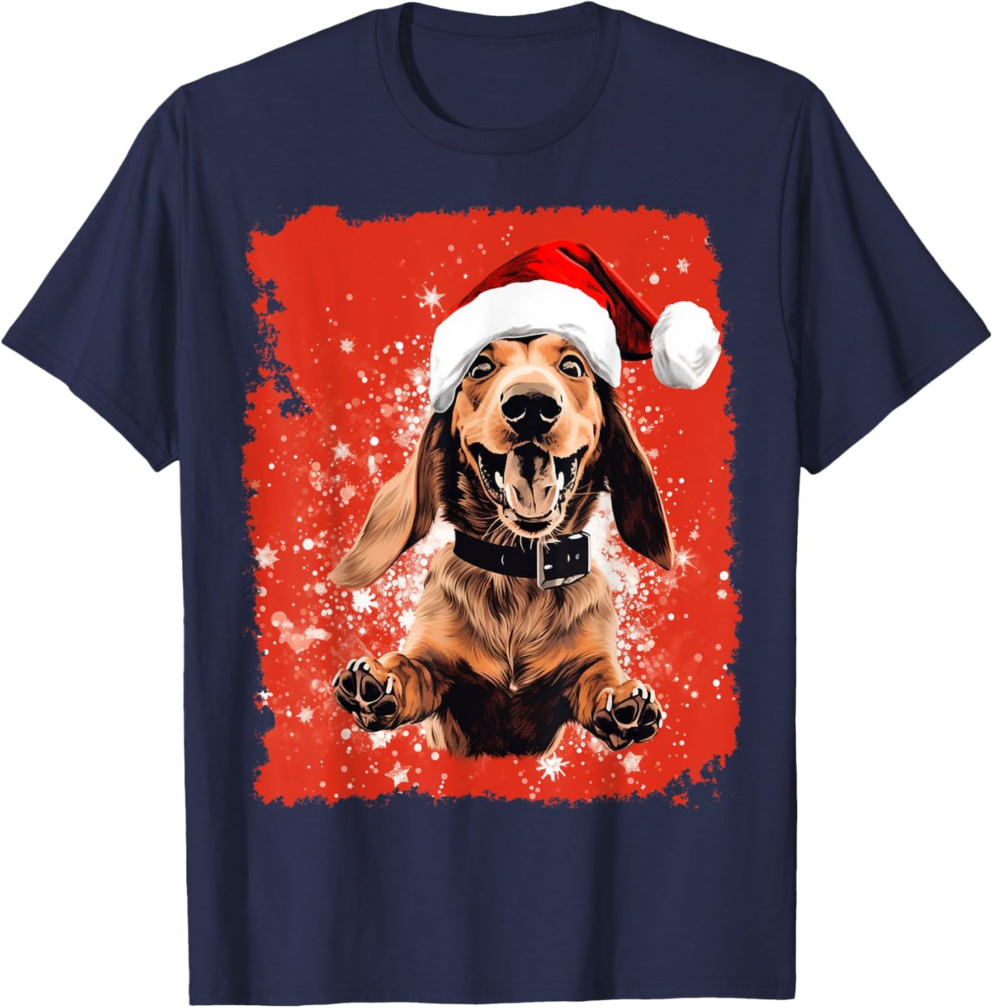 Dachshund Christmas T-Shirt - T-Shirt | Navy
