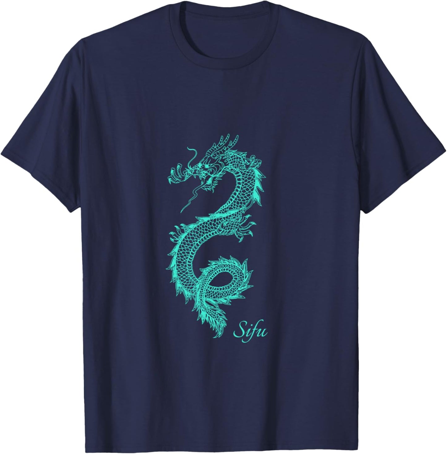 Dragon Sifu Tai Chi & Qi Gong Instructor , Black, S T-Shirt - T-Shirt | Navy